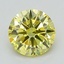 1.22 Ct. Fancy Vivid Yellow Round Lab Grown Diamond