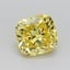 0.50 Ct. Fancy Vivid Yellow Cushion Lab Grown Diamond