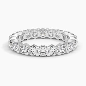 Textured Profile Eternity Lab Diamond Ring (2 ct. tw.) in 18K White Gold