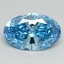 3.17 Ct. Fancy Vivid Blue Oval Lab Grown Diamond