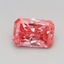 0.51 Ct. Fancy Vivid Pink Radiant Lab Grown Diamond