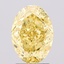 2.15 Ct. Fancy Vivid Yellow Oval Lab Grown Diamond