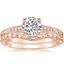 14K Rose Gold Contoured Luxe Hudson Diamond Bridal Set