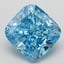 2.35 Ct. Fancy Vivid  Blue Cushion Lab Grown Diamond