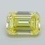 0.97 Ct. Fancy Vivid Yellow Emerald Lab Grown Diamond