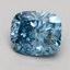 1.56 Ct. Fancy Vivid Blue Cushion Lab Grown Diamond