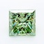1.90 Ct. Fancy Vivid Green Princess Lab Grown Diamond