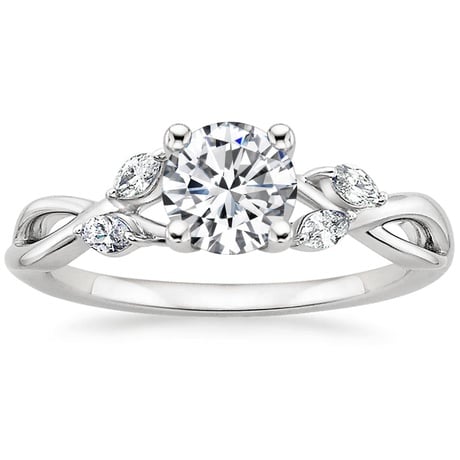 18K White Gold Willow Diamond Ring (1/8 ct. tw.) with Winding Willow Diamond Ring (1/8 ct. tw.)