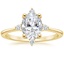18K Yellow Gold Luminesce Diamond Ring, smalltop view
