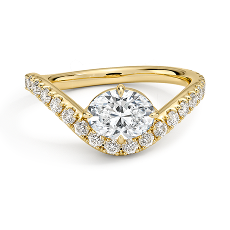 18K Yellow Gold Silhouette Diamond Ring (1/2 ct. tw.)