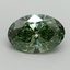 1.01 Ct. Fancy Vivid Green Oval Lab Grown Diamond