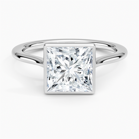 18K White Gold Petite Luna 1.5mm Bezel Ring
