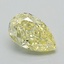 1.21 Ct. Fancy Intense Yellow Pear Lab Grown Diamond