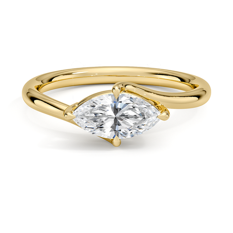 18K Yellow Gold East-West Atelier Diamond Ring