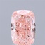 1.71 Ct. Fancy Vivid Pink Cushion Lab Grown Diamond