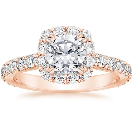 14K Rose Gold Luxe Sienna Halo Diamond Bridal Set (1 3/8 ct. tw.)