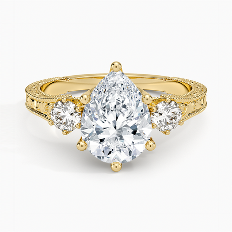 Hudson Three Stone Diamond Ring - Brilliant Earth
