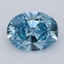 1.51 Ct. Fancy Vivid Blue Oval Lab Grown Diamond