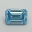 1.52 Ct. Fancy Vivid Blue Emerald Lab Grown Diamond