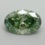 1.97 Ct. Fancy Vivid Green Oval Lab Grown Diamond