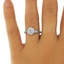 The Blair Ring, smalltop view on a hand