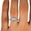 The Nida Ring, smallzoomed in top view on a hand