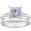 Platinum Lena Diamond Ring with 2mm Comfort Fit Wedding Ring