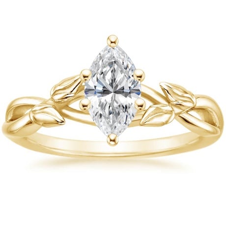 18K Yellow Gold Budding Willow Ring with Winding Willow Ring