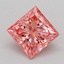 1.09 Ct. Fancy Vivid Pink Princess Lab Grown Diamond