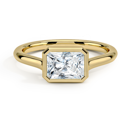 East-West Bezel Solitaire Ring