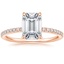 14K Rose Gold Perfect Fit Half Coverage Hidden Halo Diamond Ring (1/5 ct. tw.), smalltop view