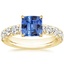 18K Yellow Gold Ellora Half Coverage Diamond Ring, smalltop view