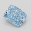 1.06 Ct. Fancy Vivid Blue Cushion Lab Grown Diamond