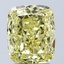 3.07 Ct. Fancy Vivid Yellow Cushion Lab Grown Diamond
