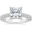 18K White Gold Sienna Half Coverage Diamond Ring, smalltop view