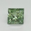 1.69 Ct. Fancy Vivid Pacific Green Princess Lab Grown Diamond