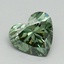 1.00 Ct. Fancy Vivid Green Heart Lab Grown Diamond