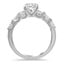 Diamond Ring with Pear and Princess Accents, smallside view
