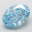 4.01 Ct. Fancy Vivid Blue Oval Lab Grown Diamond