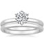 Platinum Six-Prong 2mm Comfort Fit Bridal Set