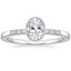18K White Gold Imogen Diamond Ring, smalltop view