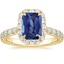 18K Yellow Gold Estelle Halo Diamond Ring (3/4 ct. tw.), smalltop view