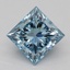 1.00 Ct. Fancy Vivid Blue Princess Lab Grown Diamond