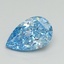 1.43 Ct. Fancy Vivid Blue Pear Lab Grown Diamond