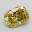 2.92 Ct. Fancy Intense Yellow Cushion Lab Grown Diamond
