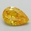 3.38 Ct. Fancy Vivid Yellow Pear Lab Grown Diamond