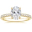 18K Yellow Gold Bliss Diamond Ring, smalltop view