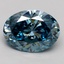 3.08 Ct. Fancy Deep Blue Oval Lab Grown Diamond