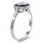 The Hailee Ring, smalltop view on a hand