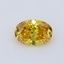 0.41 Ct. Fancy Vivid  Yellow Oval Lab Grown Diamond